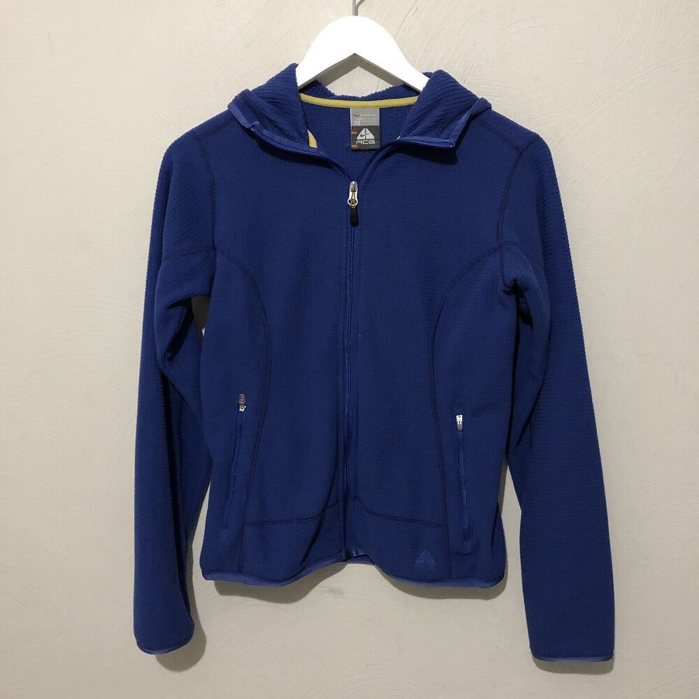 Nike Womens ACG Full Zip Sweater Jacket Style ACGW1193 Blue Fit Thermal XS